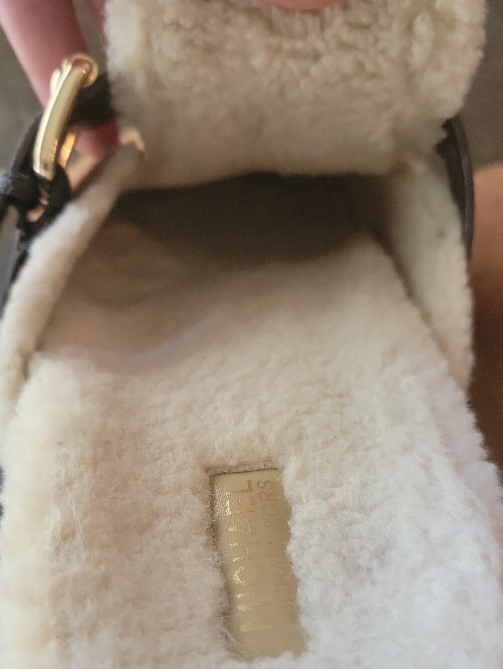 Michaels Kors Suede Shearling-Lined Mules - Picture 5 of 6